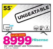 Hisense 55" UHD Smart LED TV 55N3000UW