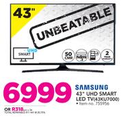 Samsung 43" UHD Smart LED TV 43KU7000