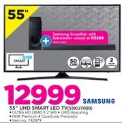 Samsung 55" UHD Smart LED TV 55KU7000