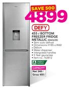 Defy 455Ltr Bottom Freezer Fridge Metallic DAC635