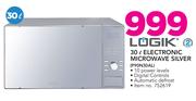 Logik 30Ltr Electronic Microwave Silver P90N30AL
