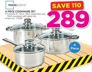 Mainstays 6 Piece Cookware Set-Per Set