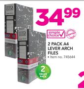 Simple Choice 2 Pack A4 Lever Arch Files