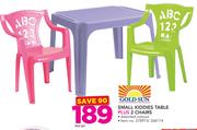 Gold Sun Small Kiddies Table Plus 2 Chairs-Per Set