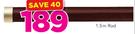 85mm Clip-On Wood Rods & Accessories(Mahogany & Antique Silver)-1.5m Rod