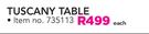 Tuscany Table-Each