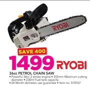 Ryobi 36cc Petrol Chain Saw