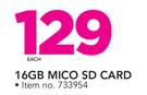 Sandisk 16GB Micro SD Card-Each