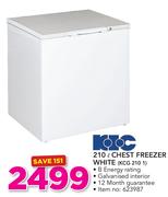 KIC 210Ltr Chest Freezer White KCG 210 1