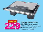 Logik 750W Sandwich Press RSH-441725-11