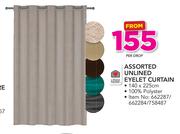 Always Assorted Unlined Eyelet Curtain-Per Drop
