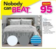 Mainstays Assorted Microfiber Duvet Cover-Per Set Includes Two Matching Pillowcases
