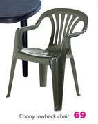 Antracite Ebony Lowback Chair