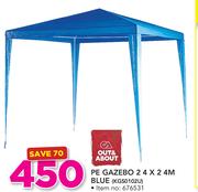 Out & About PE Gazebo 2.4 x 2.4M Blue KGS0102U