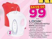 Logik 1.7Ltr Cordless Kettle White RSH-441668-01-Each