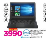 Dell 15.6" Intel Celeron Notebook 3552
