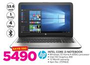 HP 15.6" Intel Core i3 Notebook