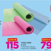 Yoga Mat 4mm-Each