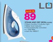 Logik 1200W Steam And Dry Iron LSI-005