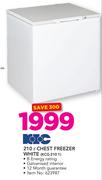 KIC 210Ltr Chest Freezer White KCG 210 1
