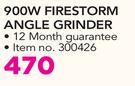 Black & Decker 900W Firestorm Angle Grinder