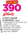 Gravity 6 Step Ladder Aluminium HSL6