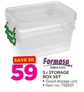 Formosa 5Ltr Storage Box Set