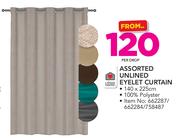 Always Home Assorted Unlined Eyelet Curtain-Per Drop