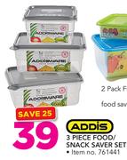 Addis 3 Piece Food/Snack Saver Set