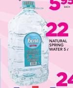 Bene Natural Spring Water-5Ltr