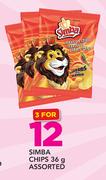 Simba Chips Assorted-3X36gm 