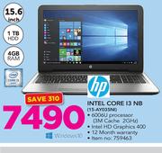HP 15.6" Intel Core i3 NB 15-AY035NI