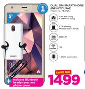 Dual Sim Smartphone INFINITY U962 Including Bluetooth Headphones And Phone Cover
