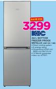 KIC 263Ltr Bottom Freezer Fridge Metallic KBF 525 1 ME