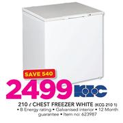 KIC 210Ltr Chest Freezer White KCG 210 1