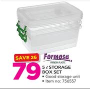 Formosa 5Ltr Storage Box Set