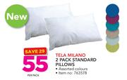 Tela Milano 2 Pack Standard Pillows-Per Pack