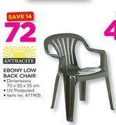 Antracite Ebony Low Back Chair