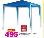 Out & About PE Gazebo 2.4mX2.4m Blue KGS0102U