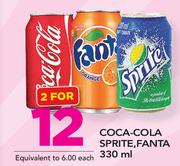 Coca-Cola Sprite, Fanta-2X330ml