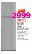 Defy 183ltr Top Freezer Metallic Fridge D220D