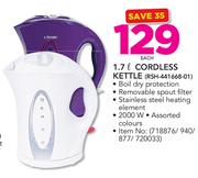 Logik 1.7ltr Cordless Kettle RSH-441668-01-Each