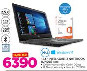 Dell 15.6" Intel Core i3 Notebook Bundle 3567