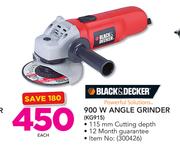 Black & Decker 900W Angle Grinder KG915