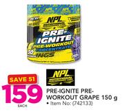 NPL Nutritional Pre-Ignite Pre-Workout Grape-150g