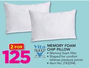Vita Sleep Memory Foam Chip Pillow-2's