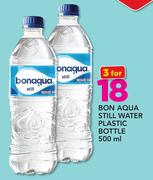 Bon Aqua Still Water Plastic Bottle-3 x 500ml