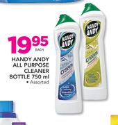 Handy Andy All Purpose Cleaner Bottle Assorted-750ml Each