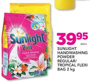 Sunlight Handwashing Powder Regular/Tropical Flexi Bag-2kg Each