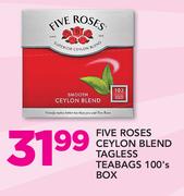 Five Roses Ceylon Blend Tagless Teabags Box-100's